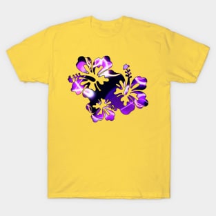 Hibiscus Trio - Purple T-Shirt